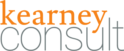 Kearney Consult thumbnail orange and grey text logo with transparent background